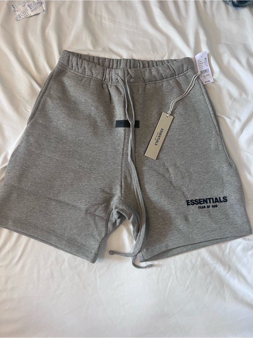 Essentials Men's Gray Dark Oatmeal Shorts